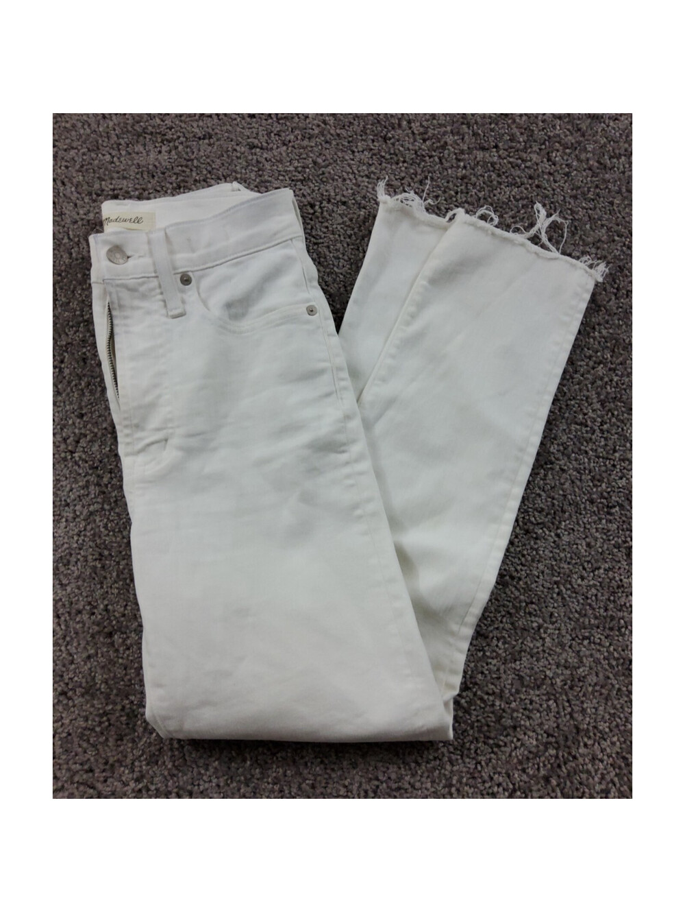 MADEWELL JEANS THE PERFECT VINTAGE CROP SKINNY WOMENS SIZE 24 X 25 WHITE